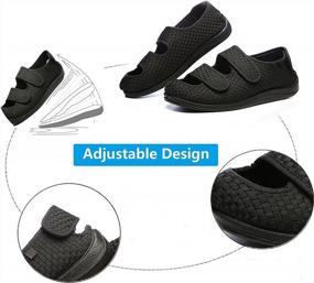 img 3 attached to Comfortable And Adjustable Diabetic Slippers For Men And Women With Arthritis, Edema, And Swollen Feet - Lightweight And Extra Wide House Shoes By Sisttke