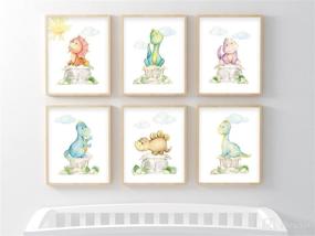 img 1 attached to Bumbleboo® Dinosaur Nursery Wall Art