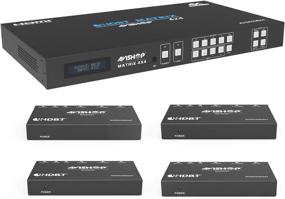 img 4 attached to AVIshop 4X8 4X4 4KHDBaseT HDMI Matrix Switcher W/ 4 PoC HDBasT Receivers (CAT5E Or CAT6). HDCP2.2 HDTV Routing Selector SPDIF Audio Control 4 Savant Home Automation With Bi-Directional IR (Matrix+4RX)