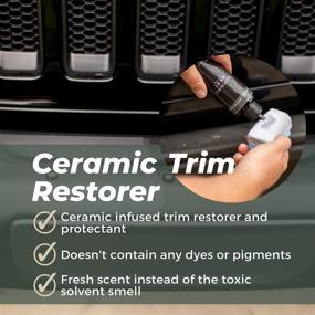 img 1 attached to 🌟 SUNDAY BEST Car Care: Ultimate Solution for Ceramic Trim Restoration & Permanent Shine on Rubber, Plastic, and Vinyl (8oz)