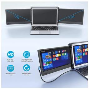 img 2 attached to Kwumsy Portable Extender Speakers- P2-12 Inch, HD, HDMI, Built-In Speakers- Compatible with Notebook 60Hz