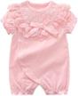 curipeer baby girls one piece rompers summer lace layered ruffle sleeve newborn jumpsuit logo