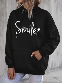 img 1 attached to Stay Fashionable And Comfortable With Milumia Letter Graphic Hoodie For Women