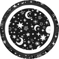 🌙 frestree moon star car steering wheel cover - washable auto hand protector for universal fit, most vehicles, 14-15 inch - interior accessories, 1 pc логотип