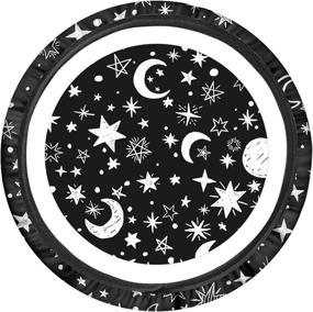 img 4 attached to 🌙 Frestree Moon Star Car Steering Wheel Cover - Washable Auto Hand Protector for Universal Fit, Most Vehicles, 14-15 inch - Interior Accessories, 1 Pc