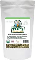 🐦 organic mini pellets bird food by top's, ideal for budgies, cockatiels, parrotlets, lovebirds, and parakeets - non-gmo, free of peanut, soy & corn - usda certified logo
