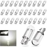 🚗 30pcs t10 car led bulb: 194 161 168 921 2825 158 c194 192 - bright white interior light, license plate & marker lamp, 12v логотип