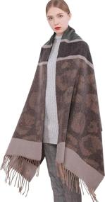 img 4 attached to 🧣 Oversized Cashmere Pashmina Blanket Scarf - Women's Accessories in Scarves & Wraps