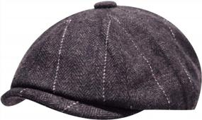 img 3 attached to Men'S 8 Panel Wool Blend Newsboy Cap Set - Classic Ivy Hats For Stylish Fashion