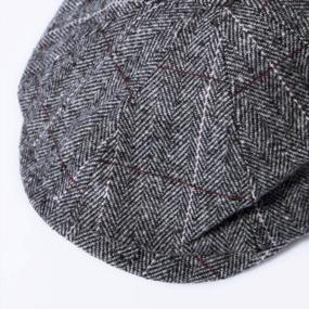 img 2 attached to Men'S 8 Panel Wool Blend Newsboy Cap Set - Classic Ivy Hats For Stylish Fashion