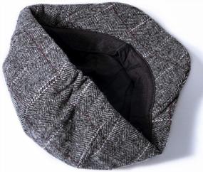 img 1 attached to Men'S 8 Panel Wool Blend Newsboy Cap Set - Classic Ivy Hats For Stylish Fashion