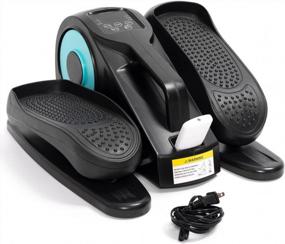 img 4 attached to Electric Black Doufit Mini Elliptical Machine Exercise Equipment