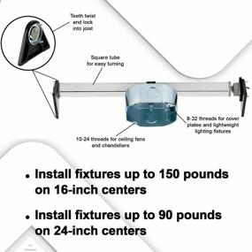 img 2 attached to Ciata Lighting Saf-T-Brace for Ceiling Fans, 3 Teeth, Twist-Lock Design (Pack of 3)