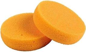 img 1 attached to 🧽 20-Pack of Round Synthetic Sponges for Arts and Crafts Supplies in Orange (3.5 x 3.5 x 1 in)