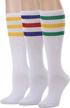 leotruny 3 pairs over the calf tube socks logo