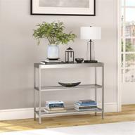 stylish and versatile alexis 36'' wide rectangular console table in satin nickel: an elegant addition to any space logo