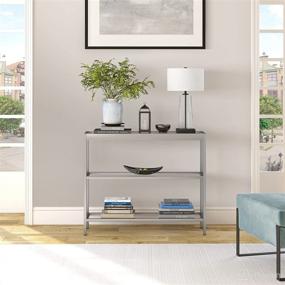 img 3 attached to Stylish and Versatile Alexis 36'' Wide Rectangular Console Table in Satin Nickel: An Elegant Addition to Any Space