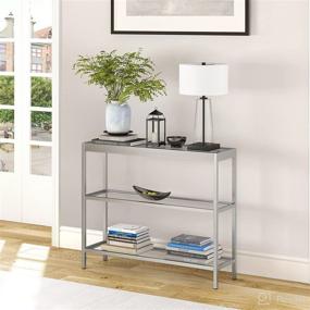 img 2 attached to Stylish and Versatile Alexis 36'' Wide Rectangular Console Table in Satin Nickel: An Elegant Addition to Any Space