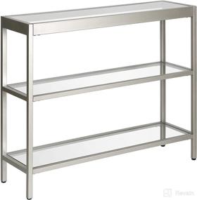 img 1 attached to Stylish and Versatile Alexis 36'' Wide Rectangular Console Table in Satin Nickel: An Elegant Addition to Any Space