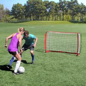 img 2 attached to Score Big With GoSports Elite Soccer Goals - Choose Your Size And Get 6 Training Cones And Portable Case!