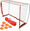 score big with gosports elite soccer goals - choose your size and get 6 training cones and portable case! logo