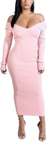 img 3 attached to Cinyifaan Womens Turtleneck Sweater Bodycon Women's Clothing ~ Dresses