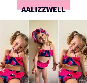 img 3 attached to 👙 Aalizzwell Toddler Baby Girls 3-Piece Bikini Set with Hat - Stylish Bathing Suit for Enhanced SEO