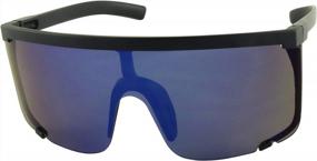 img 4 attached to Солнцезащитные очки в стиле ретро 80-х с плоским верхом, красочными зеркальными линзами и суперзащитой от ShadyVEU