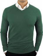 men's perfect slim fit v-neck sweater: lightweight, breathable, soft and fitted pullover for comfortable wear logo