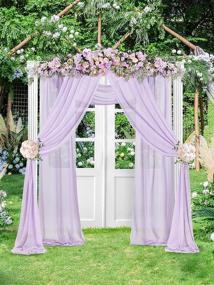 img 3 attached to Enhance Your Wedding Vibe With 6 Yards Of Light Purple Sheer Fabric Drapery For Wedding Arch And Ceiling Swag Decoration