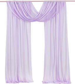 img 4 attached to Enhance Your Wedding Vibe With 6 Yards Of Light Purple Sheer Fabric Drapery For Wedding Arch And Ceiling Swag Decoration