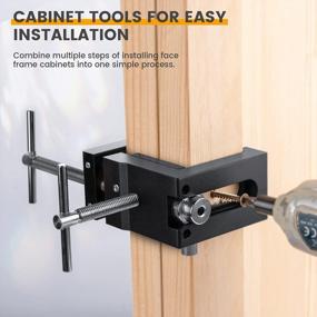 img 3 attached to Effortlessly Install Cabinets With Neitra Cabinet Installation Clamps - 2022 Upgrade, Durable All Metal, Flexible Drill Hole Guide Design, Easy Face Frame Installation - Black, 2-Pack
