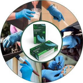 img 2 attached to 🧤 XXL Disposable Industrial Blue Nitrile Gloves, Box of 100, 3 Mil Thickness, Latex-Free, Powder-Free, Textured Surface, Non-Sterile, Food-Safe, X349100BX