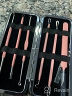 img 1 attached to JPNK NEW Pink Blackhead Remover Kit For Acne Blemish Removal, Whitehead Popping, Zit Extractor Tool Set With Leather Bag review by Marley Woods