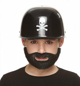 img 1 attached to Kids Fake Mustache Self Adhesive Short Boxed Beard Costume Accessory Black Color