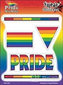 img 1 attached to NSI - Rainbow Pride Assorted Pack of 5 Stickers / Decals