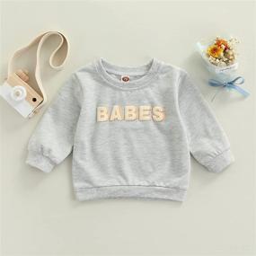 img 2 attached to Одежда для младенцев Letter Pullover Sweatshirt