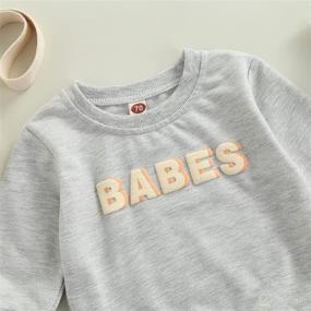 img 1 attached to Infant Clothes Letter Pullover Sweatshirt Apparel & Accessories Baby Boys