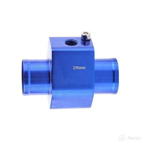 img 4 attached to 🌡️ Universal Water Temperature Joint Pipe Sensor Gauge Radiator Hose Adapter in Blue color, NEW26mm