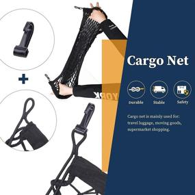 img 3 attached to 🔒 Adjustable Envelope Style Cargo Nets for Trucks & SUVs - Heavy Duty Elastic Rear Trunk Nylon Netting for Automotive Cargo Security