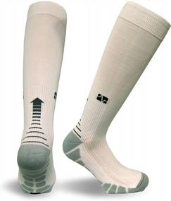 img 4 attached to Compression Socks With Italy-Patented Technology, Size Small, Color White By Vitalsox