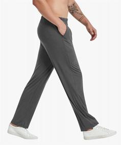 img 3 attached to Men'S Pajama Pants Sleepwear Drawstring Elastic Waist Casual Lounge PJs With Pockets