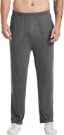 men's pajama pants sleepwear drawstring elastic waist casual lounge pjs with pockets logo