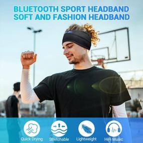 img 2 attached to LC-Dolida Sleep Headphones Bluetooth Headband, Rocket Bluetooth Headband Headphones Wireless Sleeping Headphones Bluetooth Sport Headband Music Headsets With Microphone Handsfree Gifts For Men Boys