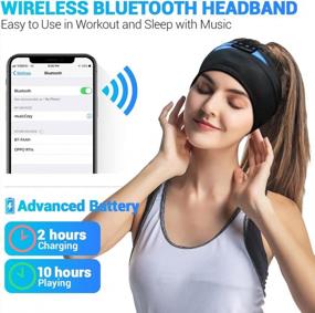 img 1 attached to LC-Dolida Sleep Headphones Bluetooth Headband, Rocket Bluetooth Headband Headphones Wireless Sleeping Headphones Bluetooth Sport Headband Music Headsets With Microphone Handsfree Gifts For Men Boys