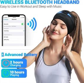 img 1 attached to Наушники LC-Dolida Sleep Bluetooth Headband, Rocket Наушники Bluetooth Headband Беспроводные наушники для сна Bluetooth Sport Headband Музыкальные гарнитуры с микрофоном Handsfree Gifts For Men Boys