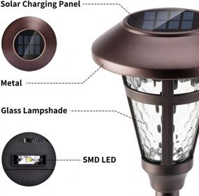 img 1 attached to Stylish And Durable Solpex Solar Pathway Lights: Illuminate Your Outdoor Space With 6 Pack Of Bronze Finished, Waterproof Lights For Lawn, Patio, Yard, Garden, Pathway And Driveway