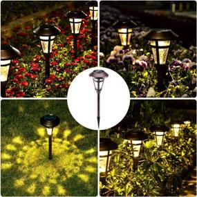 img 2 attached to Stylish And Durable Solpex Solar Pathway Lights: Illuminate Your Outdoor Space With 6 Pack Of Bronze Finished, Waterproof Lights For Lawn, Patio, Yard, Garden, Pathway And Driveway