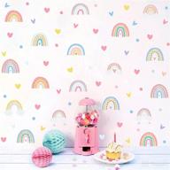 rainbow stickers colorful watercolor bedroom nursery logo