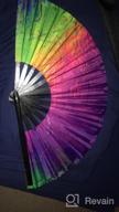 img 1 attached to OMyTea Bamboo Folding Hand Fan - Perfect For EDM Festivals, Performances & Gifts! review by Cody Bowie